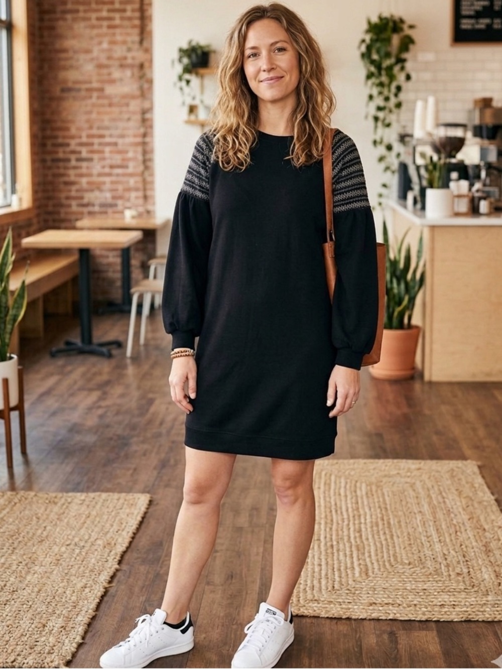 Cable & Gauge Black Sweatshirt Dress - Size M